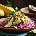 Home 18 대체 단백질 요리법으로 만드는 고급 요리 - A vibrant, close-up shot of a rustic wooden table displaying a colorful spread of plant-based dishes...